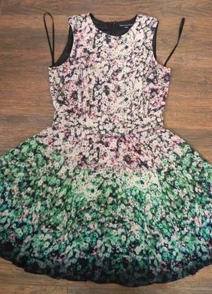 Легкое вискозное мягенькое молодежное платье с цветочным принтом1 фото
