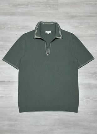 Reiss premium люксовая мужская рубашка тенниска поло кэжуал стрейч1 фото
