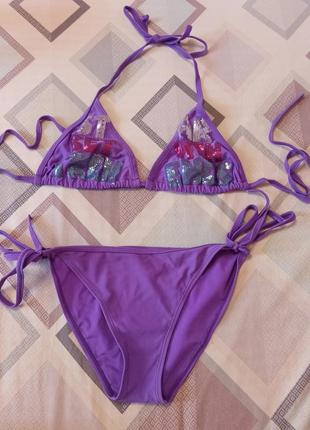 Купальник плавки бюст раздельный купальник яркий купальник фиолетовый купальник carlyle