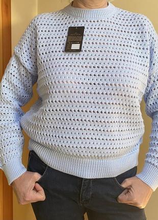 Голуба кофтинка з перфорацією💎💎💎