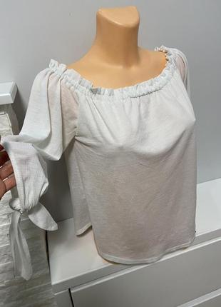 Блузка белая легкая3 фото