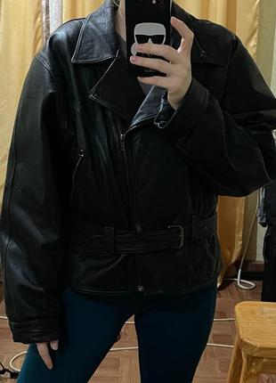 Винтажная кожаная косуха