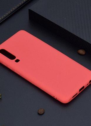Чехол для huawei p30 силикон soft touch бампер красный
