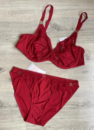 Комплект женского белья jardin secret 85 c в красном цвете 85c