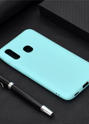 Чохол soft touch для vivo y19 силікон бампер м'ятно-блакитний