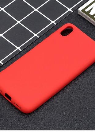 Чехол soft touch для xiaomi redmi 7a силикон бампер красный