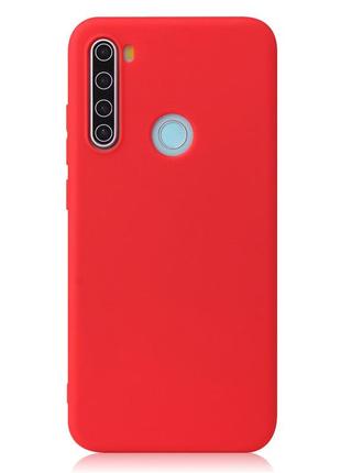 Чохол soft touch для xiaomi redmi note 8 силікон бампер червоний2 фото