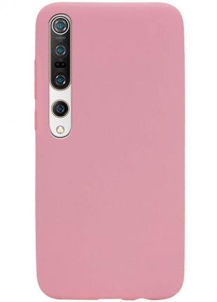 Чехол soft touch для xiaomi mi 10 pro силикон бампер светло-розовый