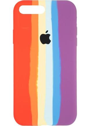 Чохол fiji colorfull для apple iphone 7 plus / 8 plus silicon case clear red бампер накладка rainbow