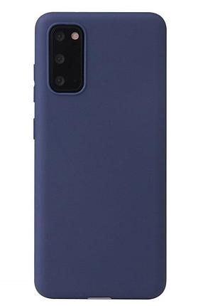Чехол fiji soft для vivo v20 se силикон бампер темно-синий