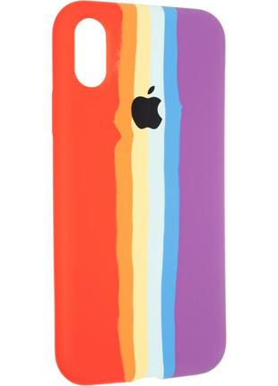 Чохол fiji colorfull для apple iphone xs бампер накладка rainbow