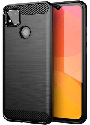 Чехол fiji polished carbon для xiaomi redmi 9c тпу бампер черный