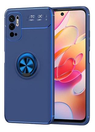 Чохол fiji hold для xiaomi redmi note 10 5g бампер накладка з підставкою blue