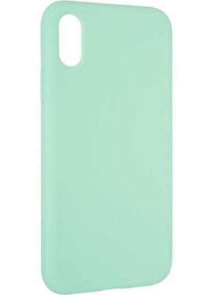 Чехол fiji silicone case для apple iphone xr бампер накладка full soft spearmint (без лого)