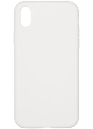 Чехол fiji silicone case для apple iphone xs бампер накладка full soft white (без лого)2 фото