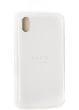 Чехол fiji silicone case для apple iphone xs бампер накладка full soft white (без лого)4 фото
