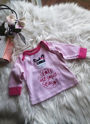 Трикотажна кофта на 0-3 місяці кофточка кофтина лонгслів реглан