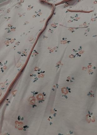Удобный домашний костюм, пижама в цветочный принт нежно розовый f&f 8-9 лет4 фото