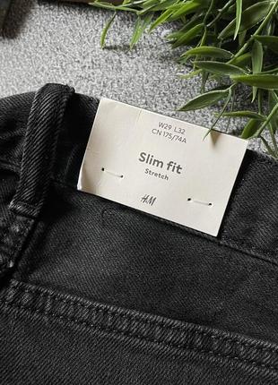 Чоловічі темно сірі нові slim fit класичні джинси h&m розмір 29/3210 фото