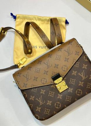 Сумка женская коричневая бежевая канва брендовая в стиле louis vuitton