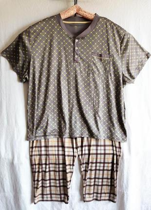 Мужская пижама кофта и штаны большой размер 58 5xl  комплект +подарок