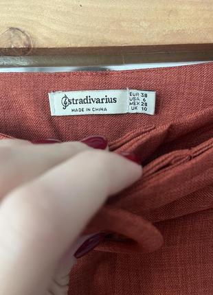 Брюки цегляні stradivarius літні 5