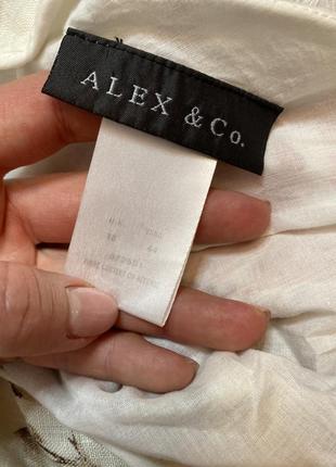 Льняная длинная юбка в цветочный принт лен alex &amp; Co, xxxl 54р3 фото