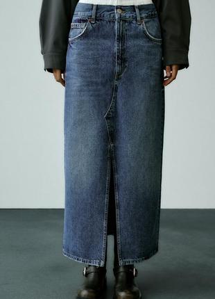 Новая джинсовая юбка zara6 фото