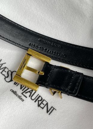 Женский кожаный ремешок yves saint laurent belt gold 2.05 фото