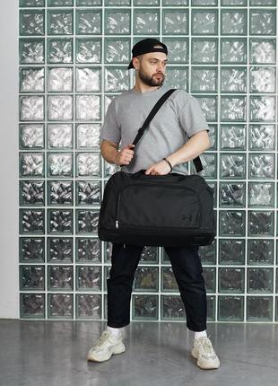 Дорожня сумка under armour чорна, чорне лого,сумка дорожная,спортивная сумка,сумка для поездок3 фото