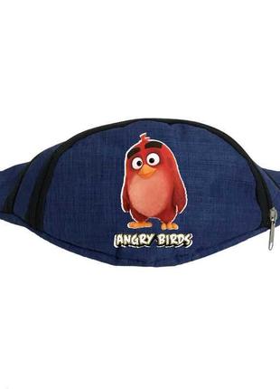 Сумка бананка angry birds 0017 на пояс cappuccino (anb 0017-blue) синий