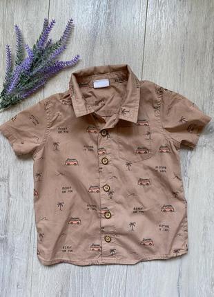 Рубашка f&amp;f 12-18 мес лето для мальчика