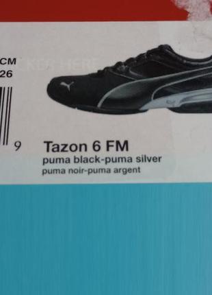 Puma tazon 6 fm чорний sneakers 189873 03 крос6 фото