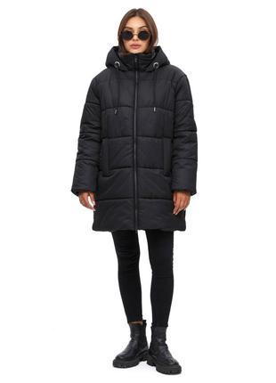 Куртка чорна в стилі оверсайз | 77403