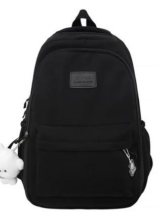 Рюкзак lesko 633227 black 20-35l з брелоком підлітковий чорний