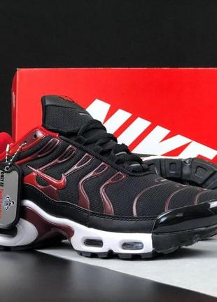 Р.41-46 кросівки nike air max plus tn чорно/червоні