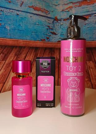 Подарунковий набір жіночий moschino toy 2 bubble gum (москіно той 2 бабл гам