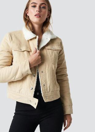 Вельветовая теплая куртка river island cord jacket1 фото