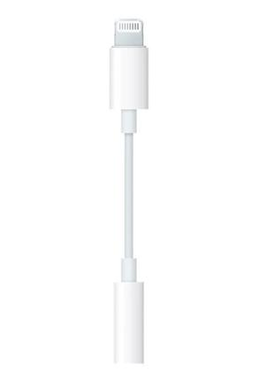 Перехідник для наушників навушники apple lightning до 3,5 мм (білий)