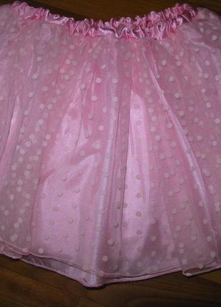 Розовая фатиновая юбка claire's на 3-6 лет3 фото