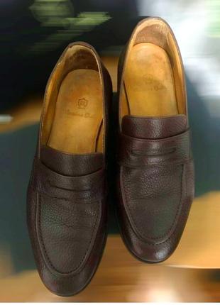 Мужские кожаные туфли-лоферы massimo dutti