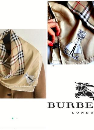 Винтажный шёлковый платок burberry 100 %шелк