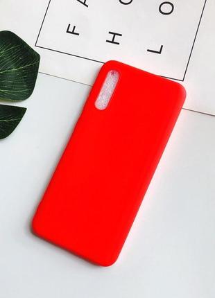 Чохол soft touch для samsung galaxy a70 2019 (a705) силікон бампер червоний