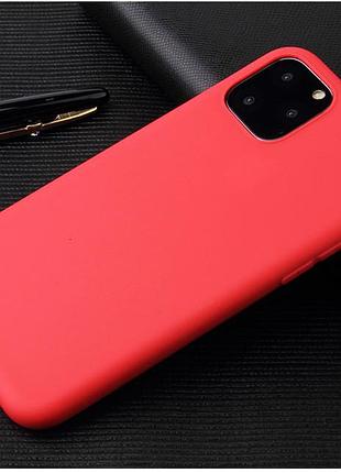 Чохол soft touch для apple iphone 11 pro силікон бампер червоний
