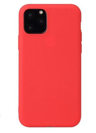 Чохол soft touch для apple iphone 11 pro силікон бампер червоний2 фото