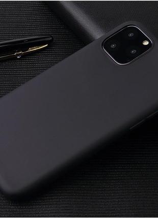 Чохол soft touch для apple iphone 11 pro силікон бампер чорний1 фото