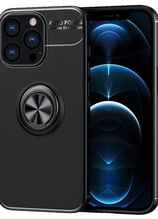 Чохол fiji hold для apple iphone 13 pro бампер накладка з підставкою black1 фото