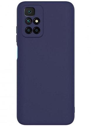 Чохол fiji soft для xiaomi redmi note 11 4g силікон бампер темно-синій