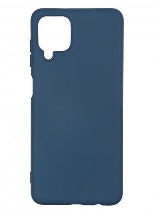 Чехол fiji full soft premium для samsung galaxy a12 (a125) / a12 nacho (a127) силикон бампер dark blue