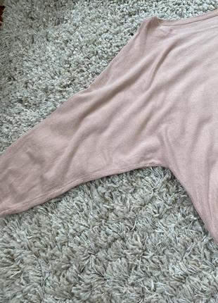 Базовый легкий свитер свободный крой/летучая мышь в цвете пыльная роза,chicoree,p.14-166 фото